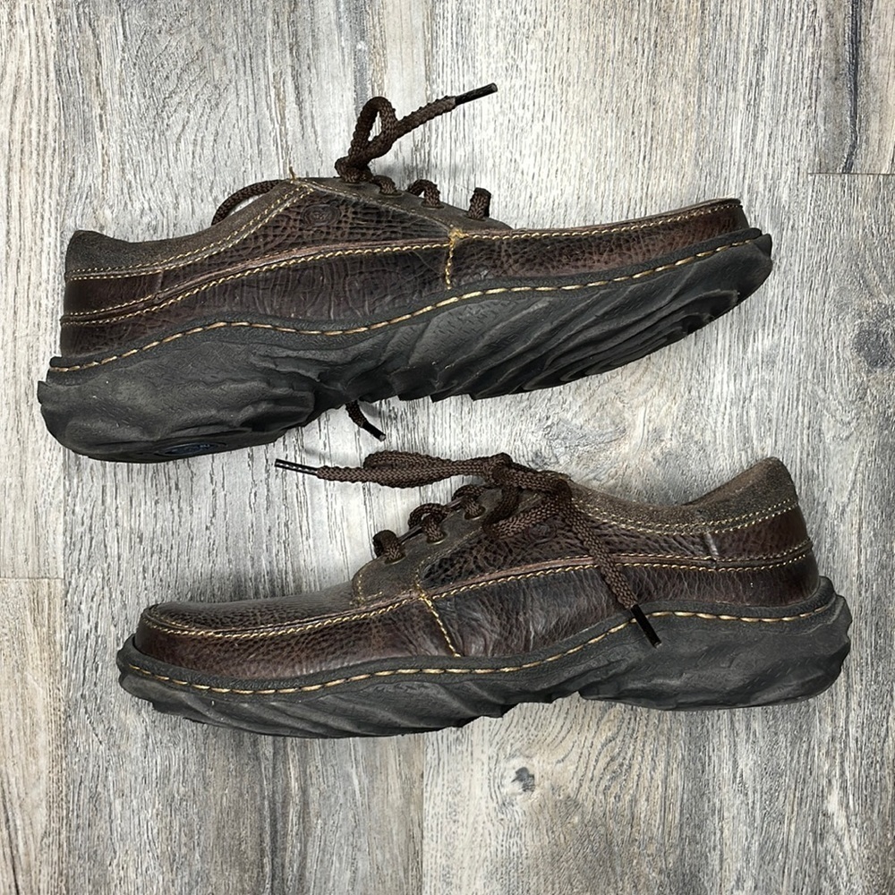 Born Mens Brown Lace Up Leather Shoes, size 8, EU size 41